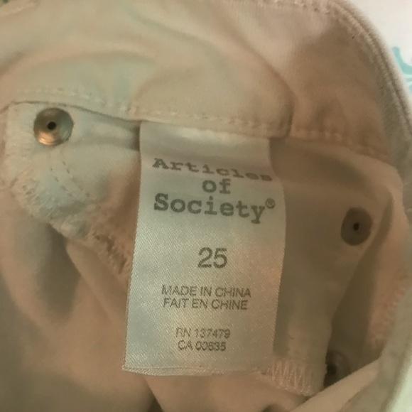 Articles of society white denim jeans - Picture 4 of 4